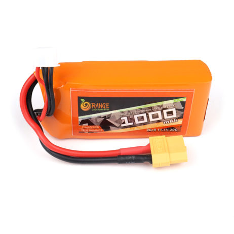 Orange 11.1V 1000Mah 30C 3S Lithium Polymer Battery Pack