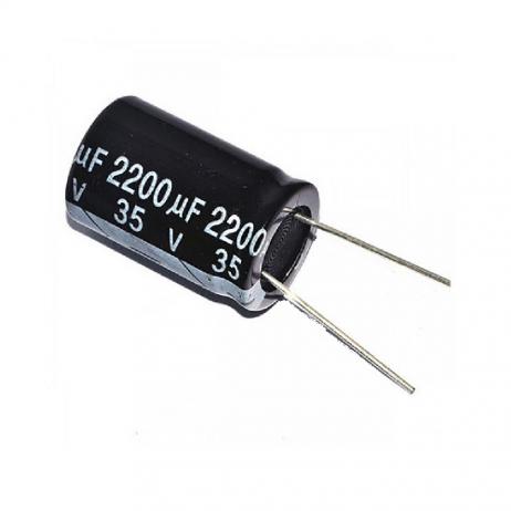 2200Uf/35V – Electrolytic Capacitor, ± 20%, Radial Leaded, 2000 Hours @ 105°C, Polar