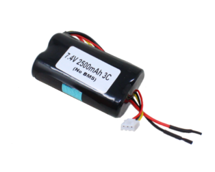 Orange ICR 18650 7.4V 2500mAh 3C 2S1P Li-Ion Battery Pack (No BMS)