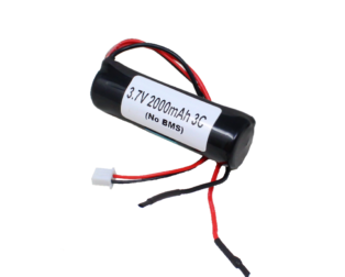 Orange ICR 18650 3.7V 2000mAh 3C 1S1P Li-Ion Battery Pack (No BMS)