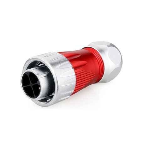 Dh-24 4 Pin Male Soldering Type Power Plug With Metal Shell Ip67 500V 25A