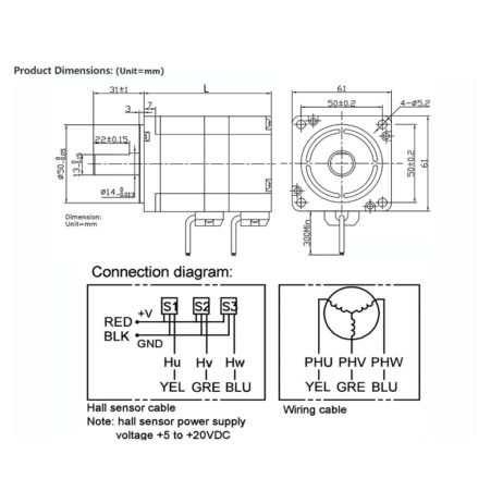 60Bls04 48V-Rpm3000-1.2N-M- 141Mm - Image 2