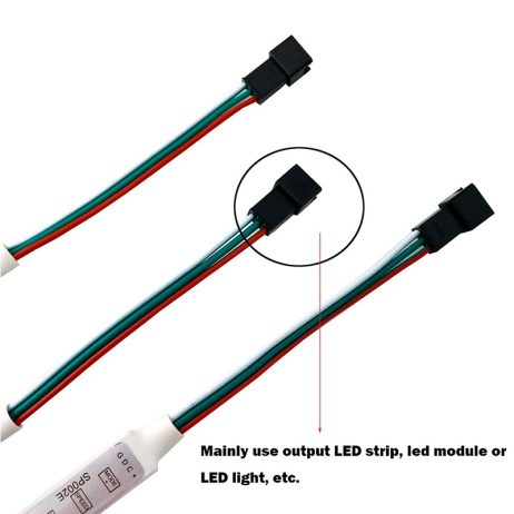 5-24V Mini 3Key Led Controller For Ws2811 Ws2812B Led Light Strip With White Dc5.5*2.1 Jack - Image 4