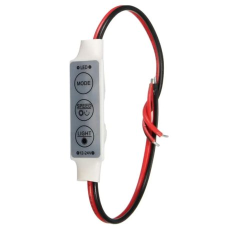 12-24V Mini 3Key Led Controller With Red+Black Cable