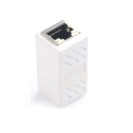 White Rj45 Female To Female Cat6 Network Ethernet Lan Connector Adapter - Image 2