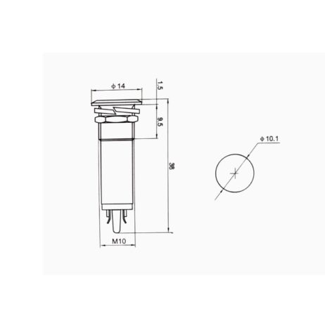 Push Indicator Switch-Xd-07-220V Yellow Light