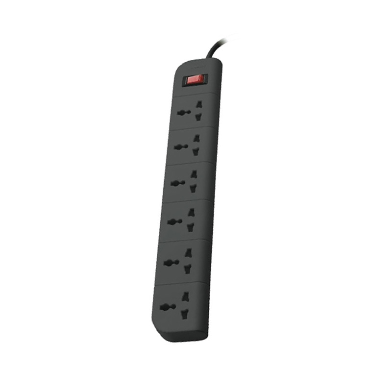 6-Socket Belkin 34 Belkin 6-Socket Surge Protector Universal Socket With 6.5Ft (2-Meter)- Grey