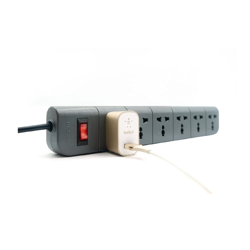 6-Socket Belkin 386 Belkin Universal 6-Socket Surge Protector With 2M Cable- Grey - Image 3