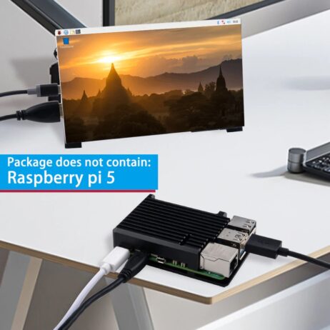 52Pi Raspberry Pi 5 Aluminum Black Case With Built-In Heat Dissipation Column And Heatsinks - Image 6