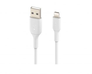 Belkin Apple Certified PVC Lightning to USB-A Charge and Sync Type A Cable, 3.3 Feet (1 Meter) - White