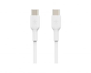 Belkin USB-C to USB-C PVC 3.3 Feet (1 Meter) Fast charging Type C Cable - White