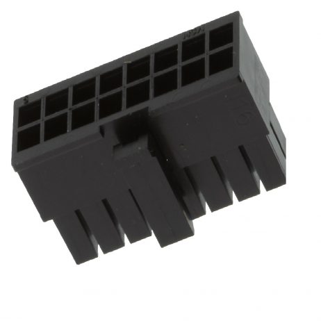 Connector Housing, Dual Row, Micro-Fit 3.0 43025, Receptacle, 16 Ways, 3 Mm 8X2 Pin 3.00Mm